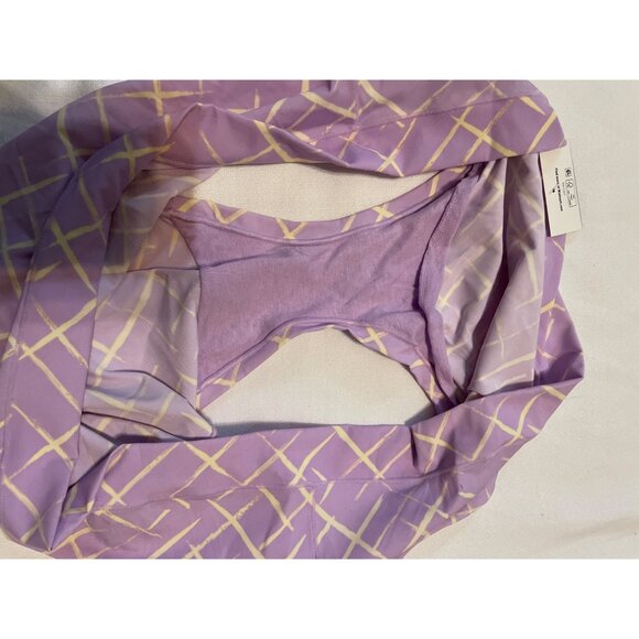 No Boundaries Hipster Panties XXXL (21) Purple Yellow Plaid Micro Crossover - Picture 6 of 7